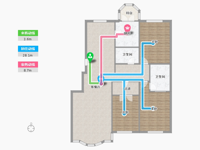 辽宁省-沈阳市-宏伟茗都-140.00-户型库-动静线