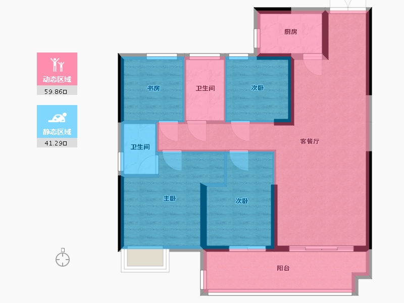 广西壮族自治区-梧州市-未来城-95.71-户型库-动静分区