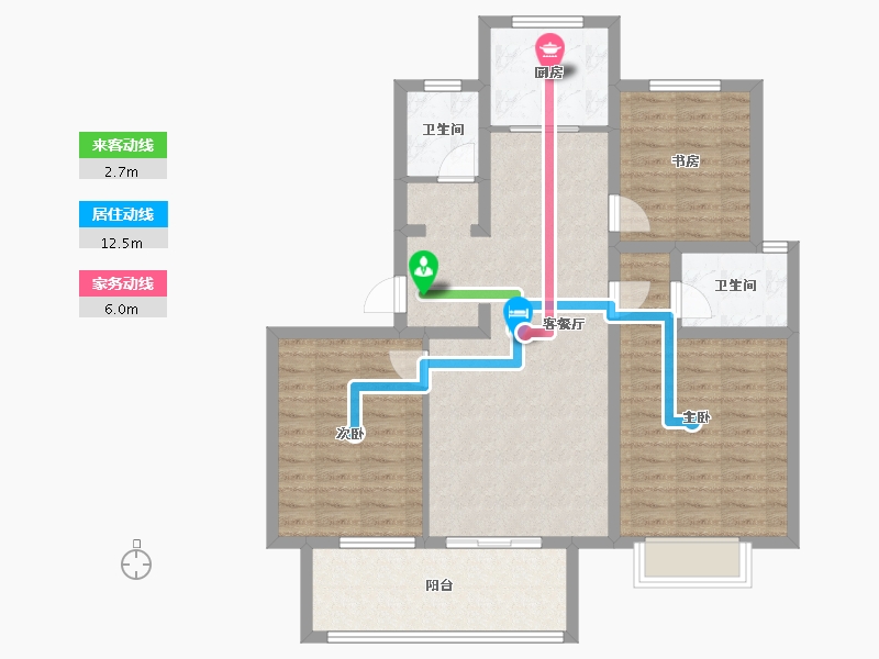 江苏省-扬州市-宝中未来城-94.00-户型库-动静线