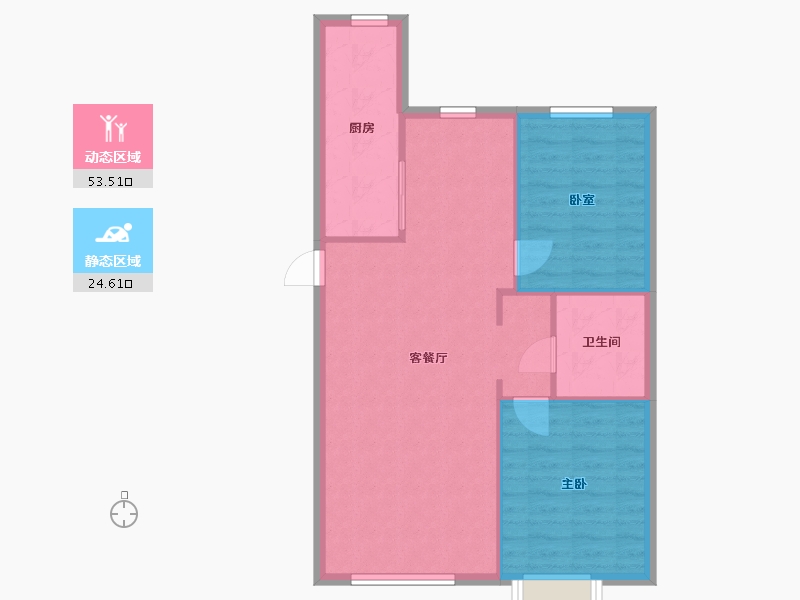 新疆维吾尔自治区-乌鲁木齐市-新疆地矿局第一水文工程地质大队科研及高层住宅楼-71.00-户型库-动静分区