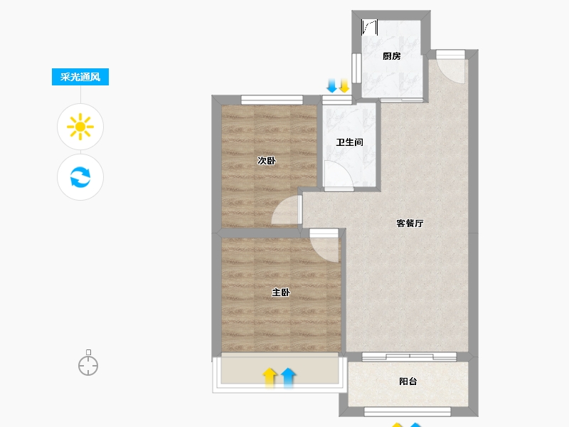 辽宁省-大连市-城市首府-70.00-户型库-采光通风