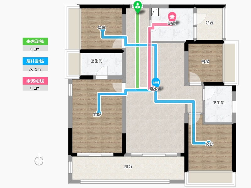 四川省-成都市-锦云-112.00-户型库-动静线