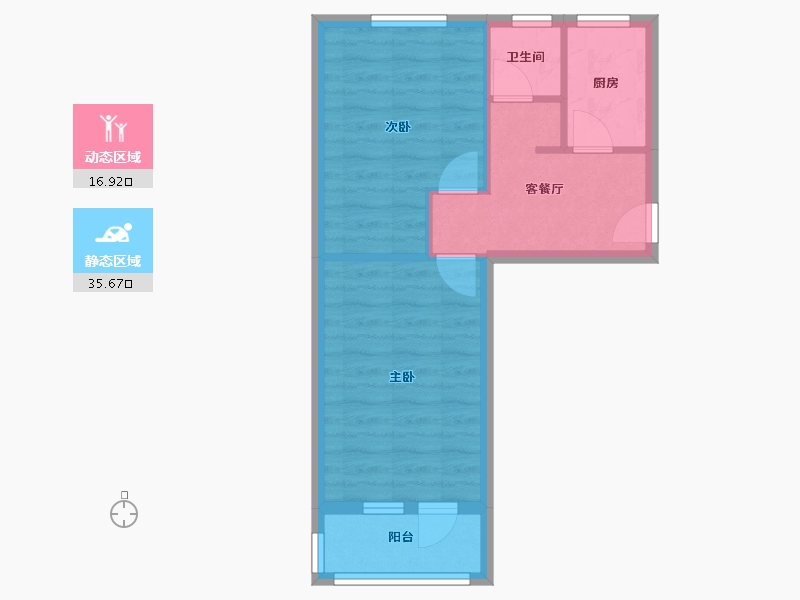 北京-北京市-月坛北街-甲3号楼-45.00-户型库-动静分区