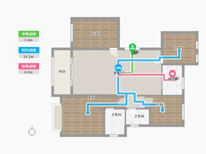 山东省-济南市-大华紫郡-125.00-户型库-动静线