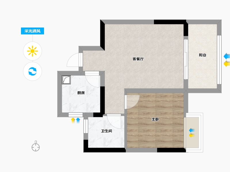 四川省-成都市-新悦-43.00-户型库-采光通风