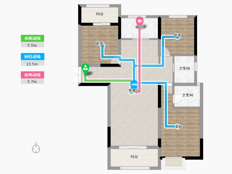 河南省-洛阳市-水岸今典-105.00-户型库-动静线