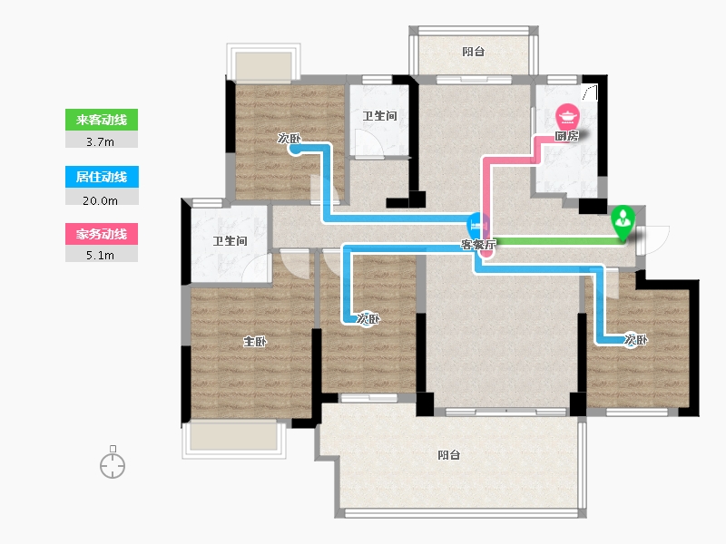 江西省-赣州市-森林花园-115.00-户型库-动静线