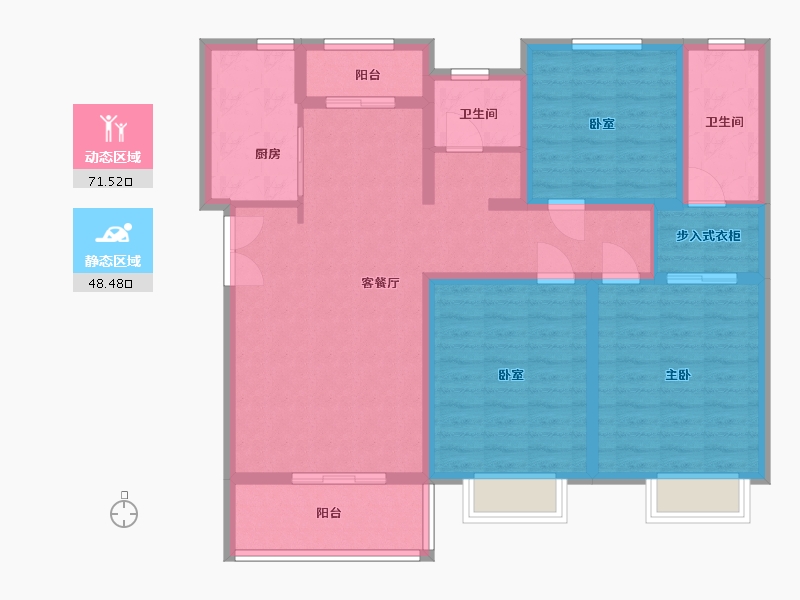 河南省-濮阳市-住友翰林世家-107.00-户型库-动静分区