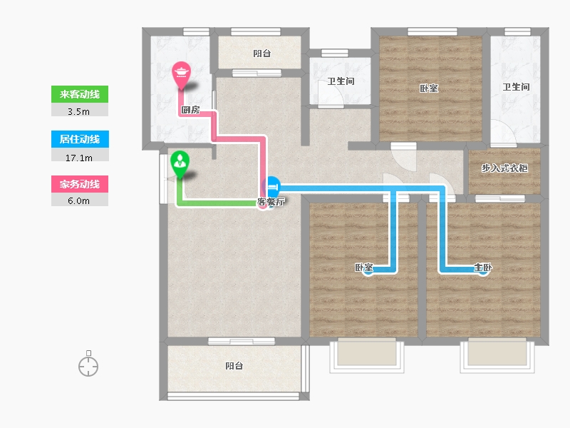 河南省-濮阳市-住友翰林世家-107.00-户型库-动静线