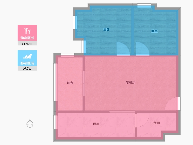 广东省-广州市-富力广场-46.80-户型库-动静分区