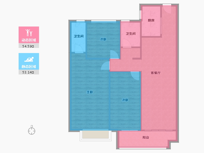 河南省-郑州市-金科御府-98.00-户型库-动静分区