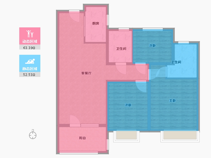 山东省-青岛市-中梁首府-104.00-户型库-动静分区