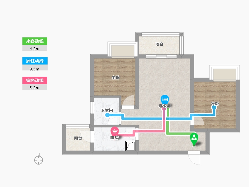 四川省-成都市-洪柳花园3期-B区-55.00-户型库-动静线