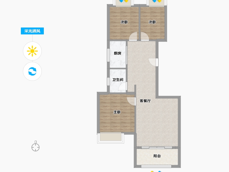 福建省-厦门市-梧桐新城-83.00-户型库-采光通风