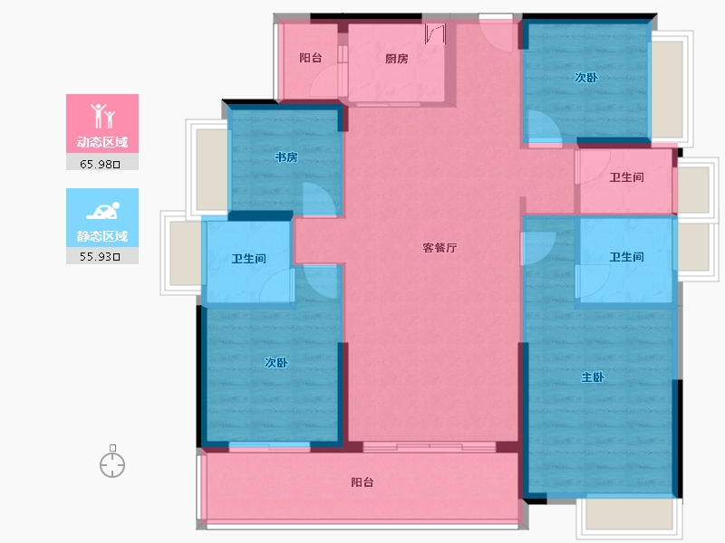 广东省-阳江市-文华峯境-110.37-户型库-动静分区