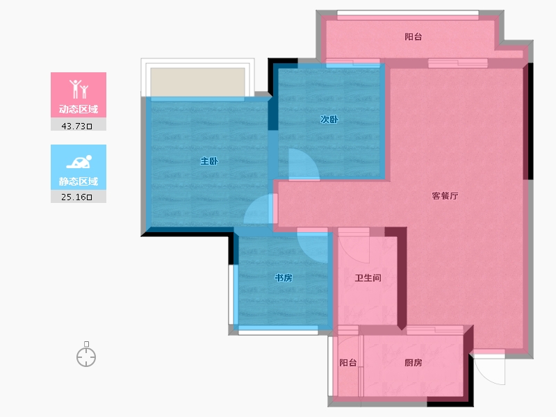 四川省-内江市-远达 御庭学府-79.00-户型库-动静分区