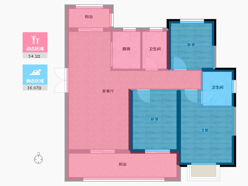 云南省-昆明市-紫悦台-82.00-户型库-动静分区