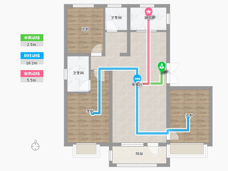 辽宁省-葫芦岛市-龙富九鲤-100.00-户型库-动静线