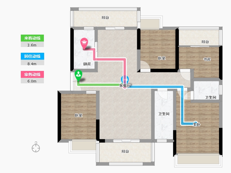 湖南省-邵阳市-雍翠·怡景-120.00-户型库-动静线