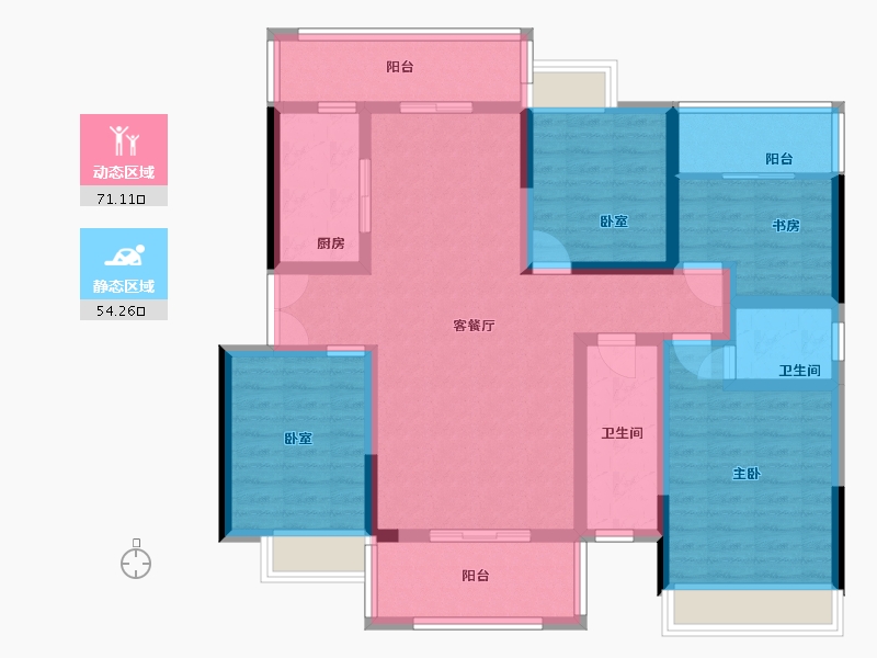 湖南省-邵阳市-雍翠·怡景-120.00-户型库-动静分区