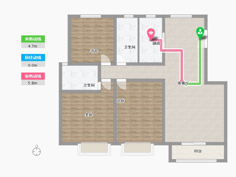 甘肃省-兰州市-瑞玲名郡-110.00-户型库-动静线