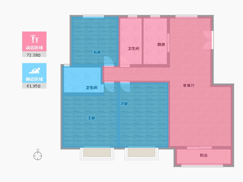 甘肃省-兰州市-瑞玲名郡-110.00-户型库-动静分区