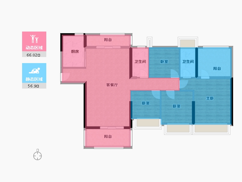 湖南省-郴州市-畔山花园-130.00-户型库-动静分区