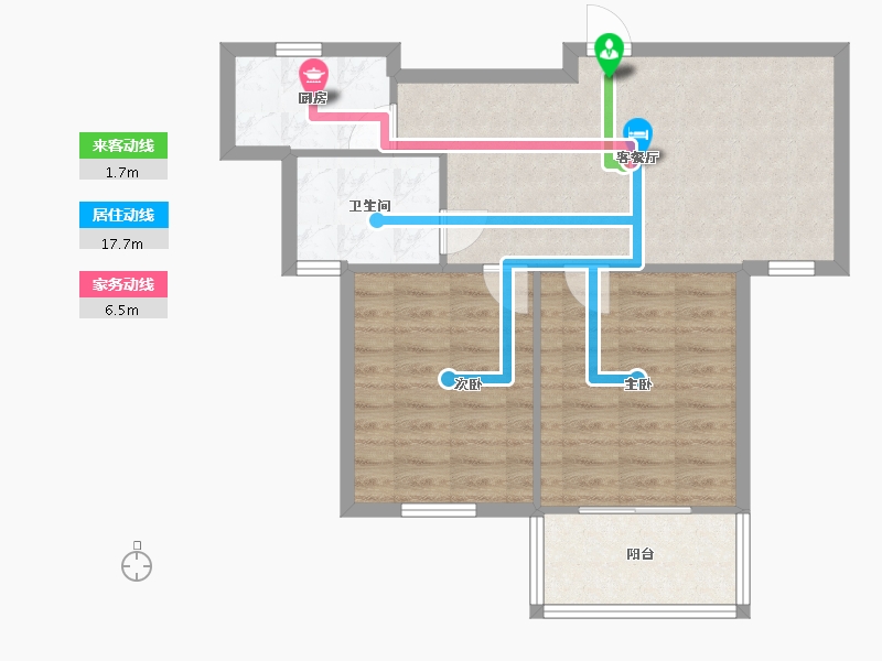 浙江省-嘉兴市-风清云都-69.00-户型库-动静线