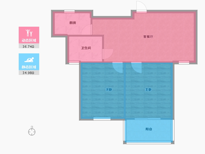 浙江省-嘉兴市-风清云都-69.00-户型库-动静分区