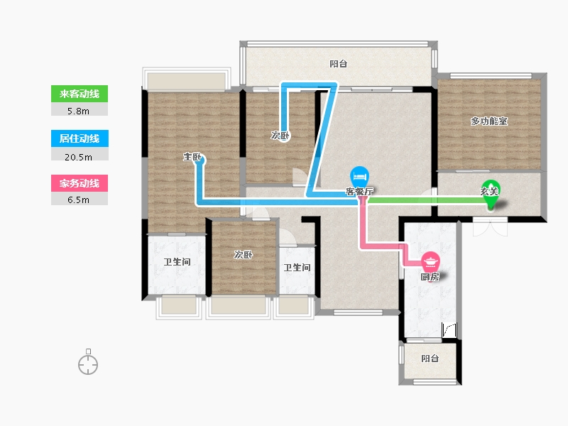 湖南省-郴州市-碧桂园-138.00-户型库-动静线