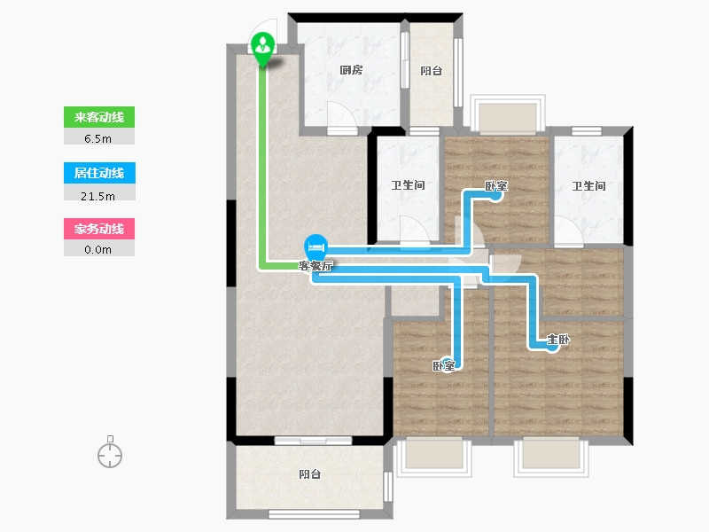 江苏省-泰州市-泰兴恒大悦府-99.00-户型库-动静线