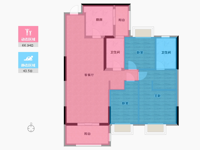 江苏省-泰州市-泰兴恒大悦府-99.00-户型库-动静分区