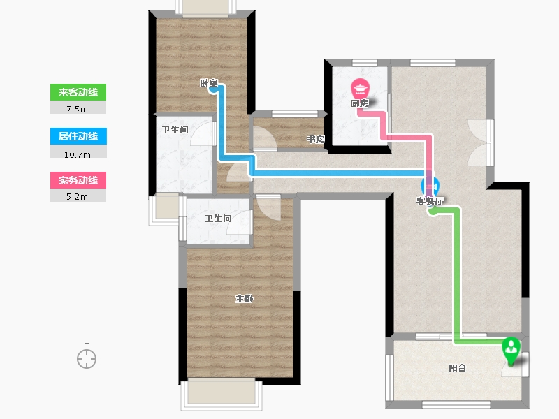 江西省-赣州市-龙溪湾-130.00-户型库-动静线