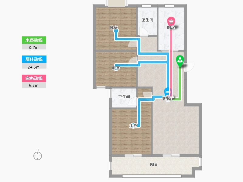 湖南省-永州市-书香名邸-118.00-户型库-动静线