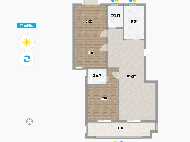 湖南省-永州市-书香名邸-118.00-户型库-采光通风