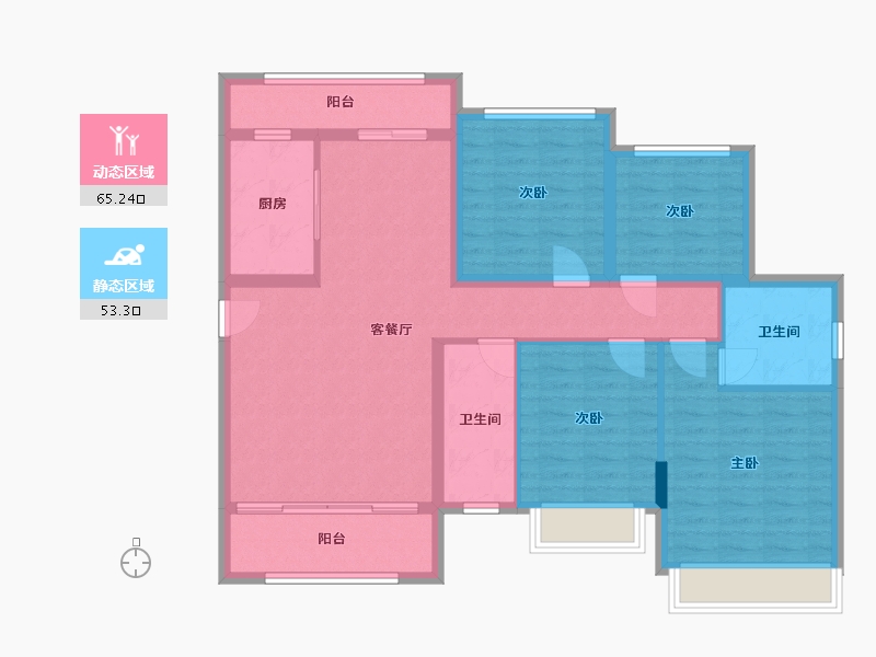 湖南省-常德市-诚信丽景-112.20-户型库-动静分区