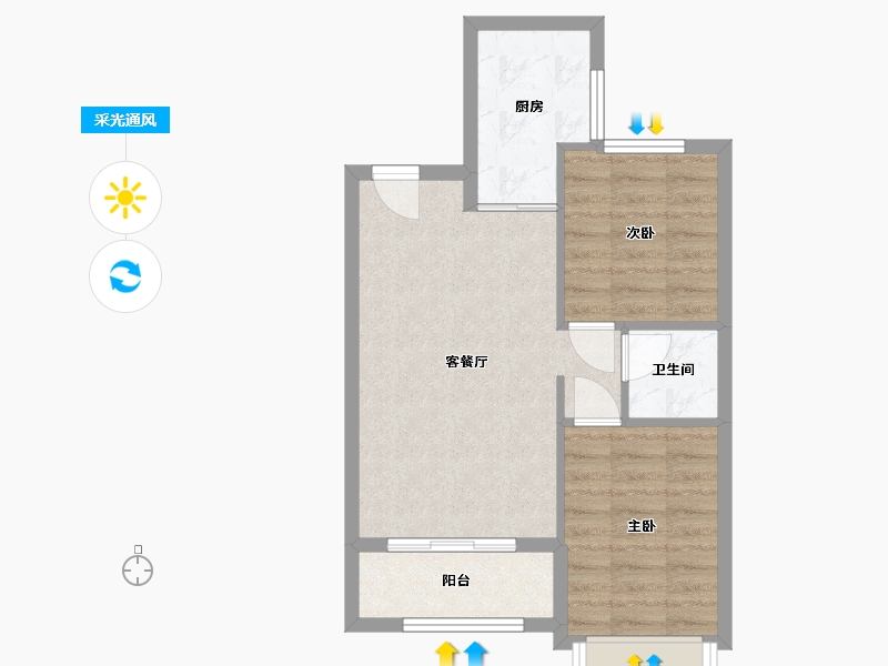 河北省-保定市-云磊玉都-52.60-户型库-采光通风