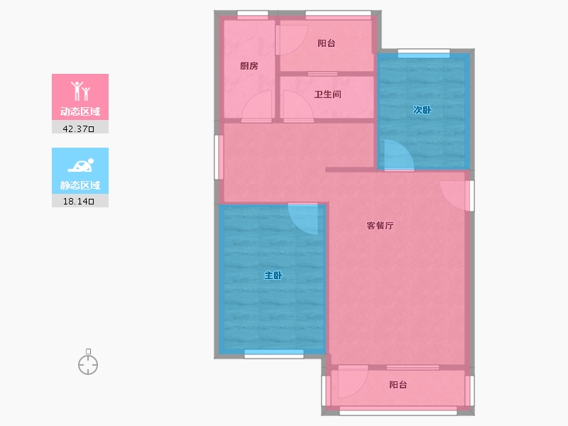 北京-北京市-车站路小区-60.00-户型库-动静分区