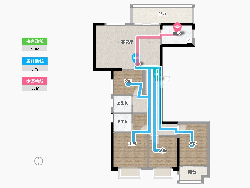 福建省-泉州市-金龙壹号-96.43-户型库-动静线