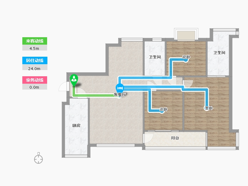 浙江省-杭州市-康锦苑-118.00-户型库-动静线