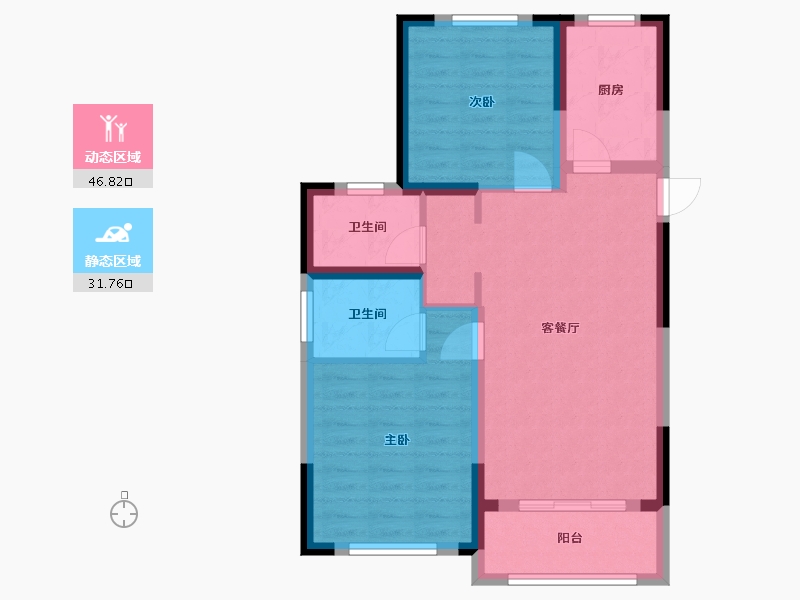 上海-上海市-秋雅苑-70.00-户型库-动静分区