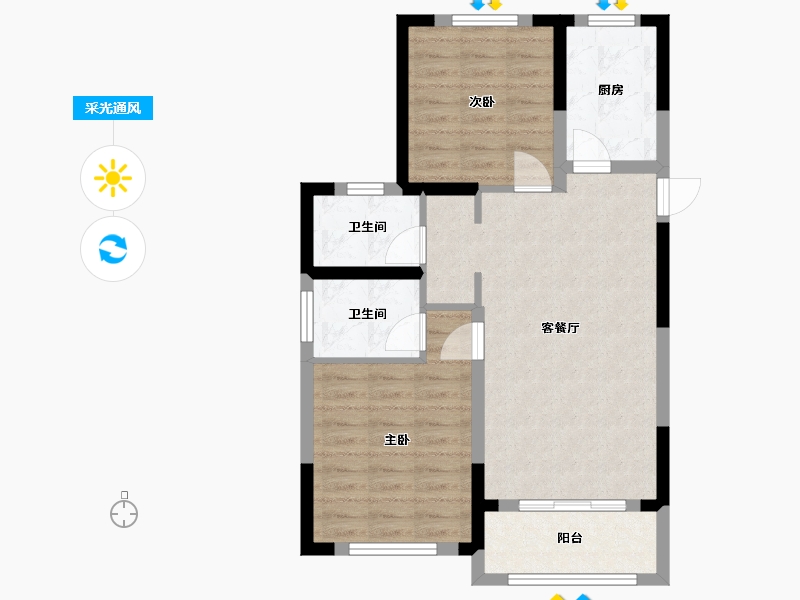 上海-上海市-秋雅苑-70.00-户型库-采光通风