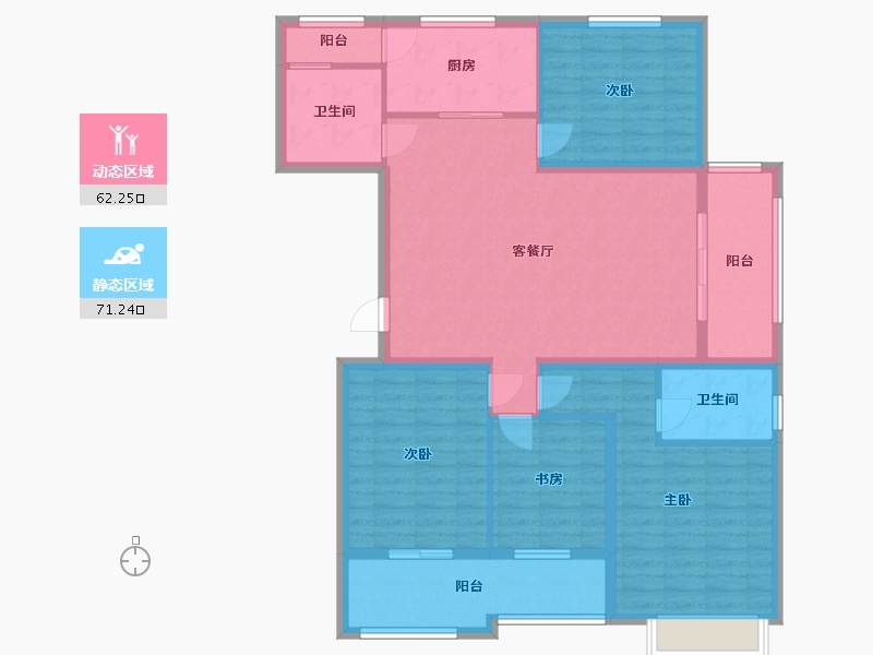 山东省-泰安市-鑫海翰林苑-120.00-户型库-动静分区