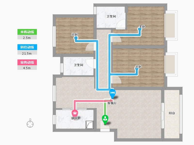 河南省-安阳市-光明嘉苑-101.00-户型库-动静线