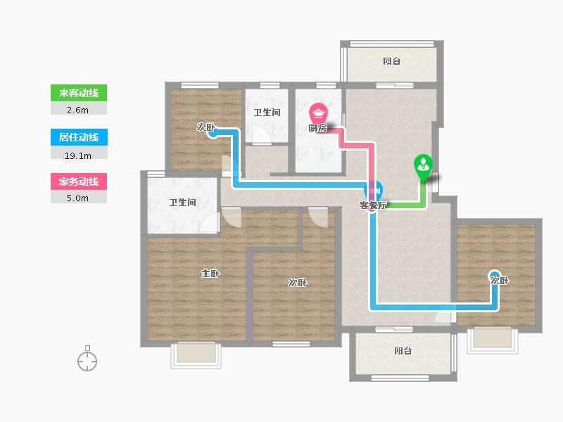 江西省-宜春市-百合华府-128.00-户型库-动静线