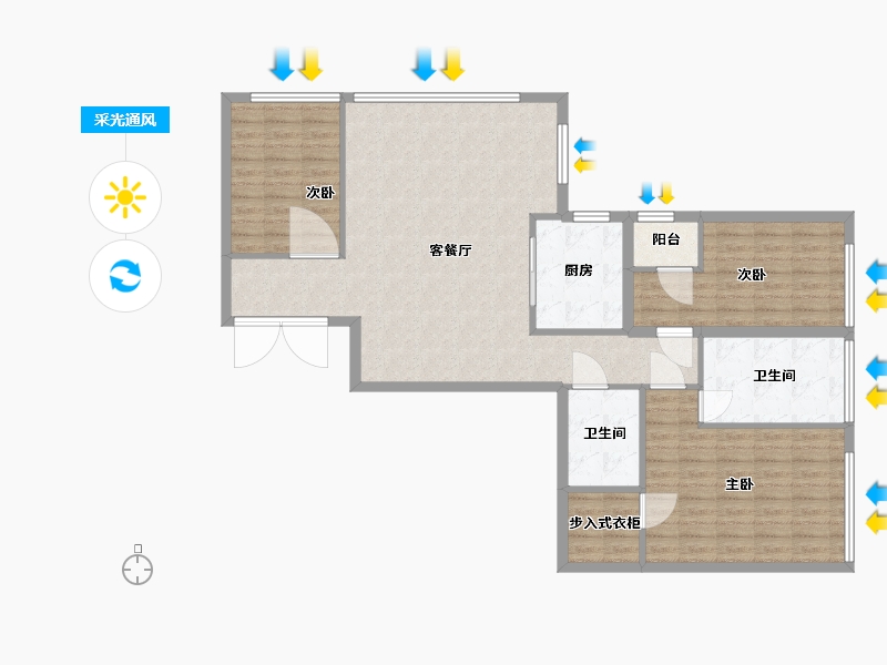 四川省-成都市-保利天悦-113.00-户型库-采光通风