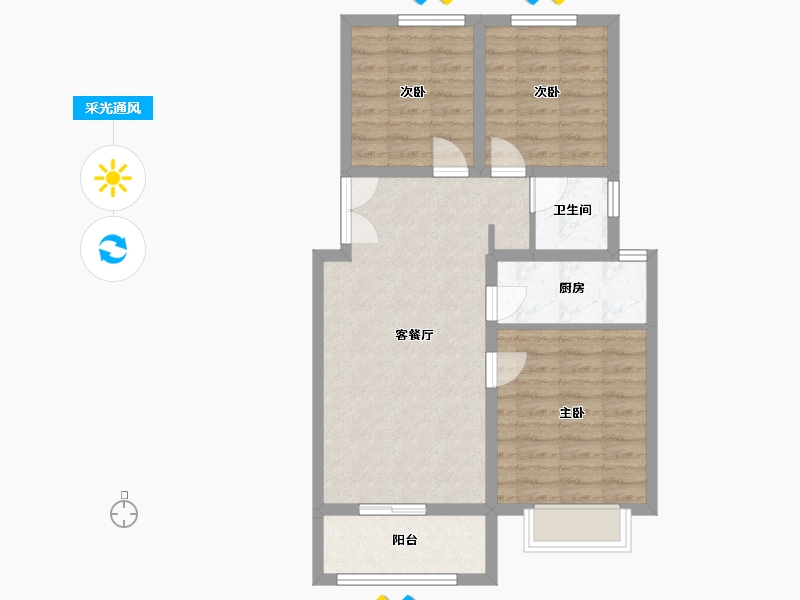 山东省-枣庄市-奥体花园-89.00-户型库-采光通风