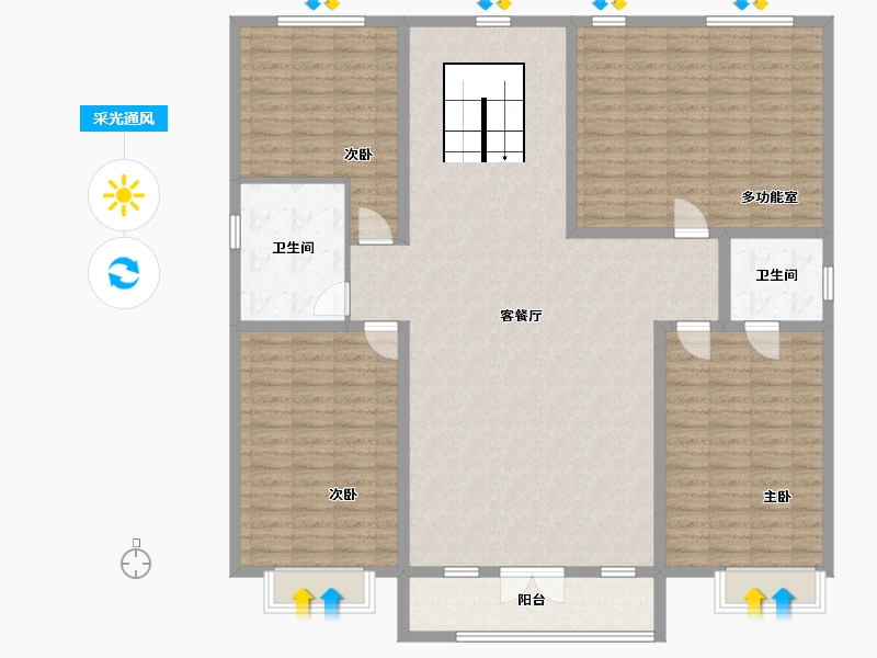 河北省-邯郸市-农贸街24号-182.00-户型库-采光通风