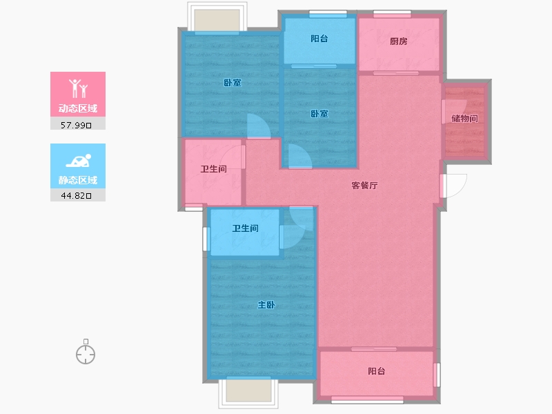 福建省-厦门市-国贸商城·集悦-94.60-户型库-动静分区