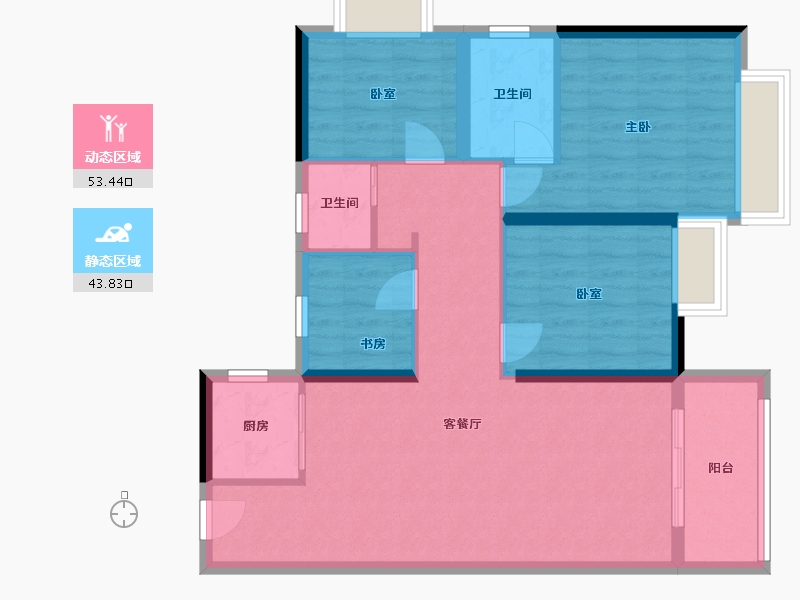 广东省-东莞市-方直星澜-109.00-户型库-动静分区